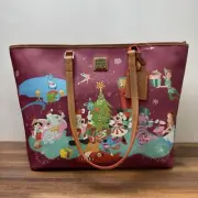 Dooney & Bourke Disney Parks Disney Christmas Holiday Large Tote Bag