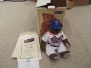 LE Autographed 1993 Cooperstown Teddy Bear Nolan Ryan Texas Ranger NIB w/ COA
