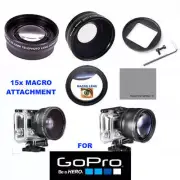 GOPRO HERO 5 BLACK WIDE ANGLE LENS+TELEPHOTO ZOOM LENS + 15X MACRO LENS ADAPTOR