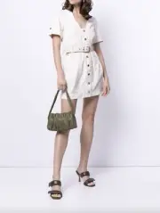NWT Alice McCall 'Bronte' Mini Shirt Dress in Pannacotta (Nude) - AU 10