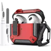 Red For Apple Airpods 2 Pro Case Cover 2nd Generation Noise Cancellation With Clean Pen