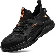 [SDEQA] Men Steel Toe Cap Safety Trainers Women Work Protective Shoes Lightweight Comfortable Fashion Puncture Proof Industrial Sneakers