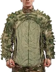 Ghillie Suit - Camouflage Hunting Suit, 3D Leafy Camouflage Suit | Paintball Gear, Sniper Suit for Wildlife Photography, Airsoft, Men's Hunting Clothes, Chaquet