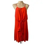 CITY CHIC Tunic Waterfall Frill Dress size M AU 18 BNWT Adjustable Plus NEW