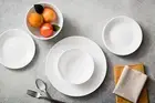 Corelle Livingware 18-Pcs Glass Dinnerware Set Winter Frost White, Service for 6