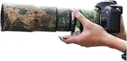 CHASING BIRDS Camouflage Waterproof Lens Coat for Canon EF 400mm F5.6 L USM Rainproof Lens Protective Cover (Green Leaf Camouflage, with Extender EF 2.0X III)