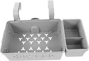 Pool Storage Basket Swimming Pool Large up Side Storage Swimming Hanging Outdoor Basket for Small with Clothing Organizer Toilet Shelf Bedside Mesh Grey Plastic