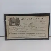 Lutheran Cemetery: Newtown, PA July 11 1876 Burkhart Undertaker Plot Number