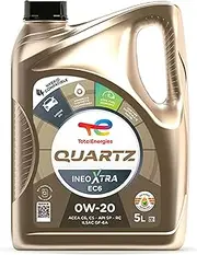 TotalEnergies Quartz Ineo Xtra EC6 0W-20 Engine Oil 5L – Advanced Synthetic Oil for Hybrid & Stop-Start Engines – API SP, ILSAC GF-6A – Enhanced Fuel Economy & Engine Protection