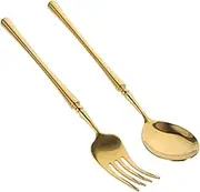 COLLBATH Elevate Your Dining Experience 1 Set of Western Style Spoon Fork Cutlery Sets in Stainless Steel