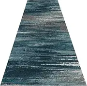 Non Slip Hallway Runner Rugs Entry Runner Mat Washable Low Pile Carpet Blue Stripe Abstract Area Rug Kitchen Runner Indoor mat for Hall Bedroom Kitchen (Size : 90x300cm)