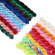 480 Yard 1mm Nylon String Chinese Knotting Cord 20 Colors Nylon Thread Kumihi...