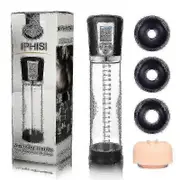 Electric Vacuum Pump Massager with 4 Suction Intensities Rechargeable Automatic Enlargement Therapy Device for Men