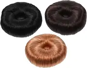 Baluue 3pcs Hair Dryer Wigs Hair Bun Holder Red Para El Hair Buns Bobby Net Rack Hair Rings Kit Automatic Elastics Accessories Hair Ties Tail Hair Tool Tape Stick Hairpieces Band Plastic