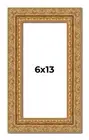 6x13 Frame Gold Ornate Solid Wood Picture Frame | 2 Inch Moulding Width | Firman