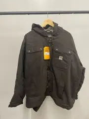 Carhartt Men's Relaxed Fit Washed Duck Sherpa-Lined Utility Jacket SIZE 3XL