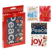 16x Christmas Greeting Cards & Envelopes Glitter Foil Xmas Bulk Pack 11x17.5cm