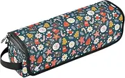 [sanluoli] 2-in-1 Curling Iron Travel Case and Heat Resistant Mat with Zipper Curling Iron Travel Holder Storage Bag Holiday Merry Christmas Cookies Portable Travel Essentials
