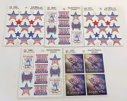 Vintage Patriotic Stickers Lot American Flag Standard Publishing Full Books
