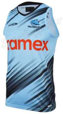 Cronulla Sharks 2024 NRL Mens Sky Training Singlet Sizes S-7XL BNWT