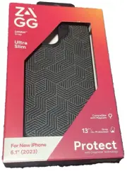ZAGG London Snap MagSafe Fabric Case for iPhone 15 13ft Drop Protect Sleek Style