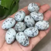 10pcs Natural Lotus Jasper Stone Egg Crystal Skull Carved Healing Reiki No hole