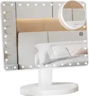 Large Lighted Vanity Makeup Mirror (X-Large Model), Funtouch Light Up Mirror ...