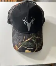 REALTREE HOT SHOT Black Camo Hunting Baseball Cap Hat - Adjustable. New Deer