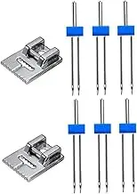 CIMAXIC 2 Pcs Household Sewing Machine Twin Needles 3 Sizes Metal Plastic Easy Thread Decorative Line Stitching