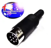 From OZ Quality 1PC 8 PIN DIN Male Solder Rack Panel Mount Plug Connector + F.P!