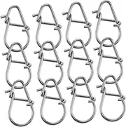 Abaodam 100pcs Fishing Lure Quick Clips High Strength Stainless Steel Snap Hooks for Saltwater Freshwater Bait Holder