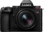 Panasonic DC-S5M2NE LUMIX DC-S5M2 Full Frame Mirrorless Camera Body, 4K 60P and 6k 30P Video Recording, Flip Screen, Wi-Fi, L-Mount, Phase Hybrid AF, Active is, with S-R1840E 18-40mm S Lens, Black