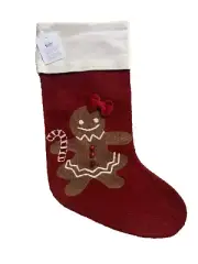 Pottery Barn Icons Ms Spice Crewel Christmas Stocking Holiday NEW