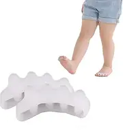 Toe Separators & Spacers,Use for Health & Beauty Pedicures,Hammer Toes, Claw Toes & Other Foot Conditions,Pedicures for Kids (White, 1 Pair)