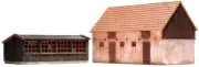 HO Artitec Chicken Coop and Pigsty Kit Unassembled Unpainted #10.198