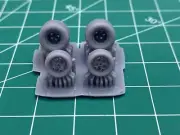1/64 Drag Slick Racing Wheels For Custom Hotwheels Diecast 11mm Rear 9mm Front