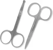 Groovy Trimming Scissors - Facial Hair Small Rounded Safety Tip Grooming Scissor