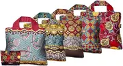 Envirosax Reusable Pouch Sets Polyester Shopping Grocery Bags Set of 5 Ankara Water Resistant, Multicolor, One Size