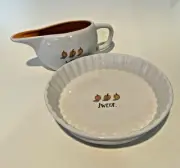 Rae Dunn Magenta Pumpkin Patch Pie Dish/Gravy Bowl Holiday Home Decoration