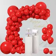 Red Balloons 18 12 5 Inch, 85pcs Red Balloon Garland Arch Kit Different Sizes Latex Birthday Party Balloons Baby Shower Decorations Wedding Balloons with Strip Tape and Glue Dots