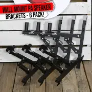 PA Speaker Wall Mount Holders (4x BUNDLE KIT) | Pro-Audio Steel Pole Locking Pin