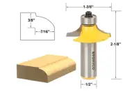 Thumbnail Euro Style Door Front Edging Router Bit - 1/2" Shank - Yonico 12161
