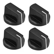 4pcs, 6mm Potentiometer Control Knobs For Guitar Acrylic Volume Tone Knobs Black