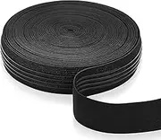 Silicone Backed Elastic Band Non-Slip Sewing Elastic Band Silicone Elastic Webbing, Black (10 Yards x 1.2 Inch)