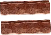 Generic 1 Pair Outdoor Barbecue Plate Frying Pan Grilling Accessories Skillet Pans Griddles Camping Accessories Heat Insulation Handle Sleeve Pan Handle Cover Pot Handles Brown