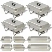 4 Piece Chafing Dish Set Stainless Steel