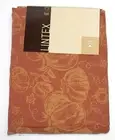 Lintex Tablecloth ~ Pumpkin Field Red Orange Gold ~ 70" Round **NEW**