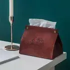Car Tissue Paper Cover Pu Tissue Box Pumping Paper Case Tissue Dispensing Box