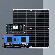 7000W Complete Solar Panel Kit Solar Power Generator 100A Home 110V/220V Systeuw