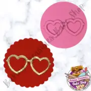 Heart Glasses -cookie cutter Embosser